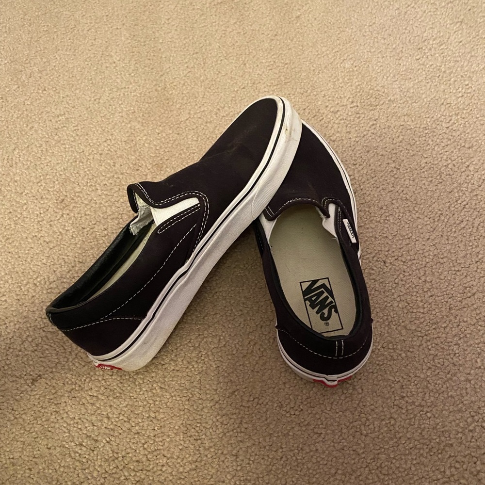 Black slip on vans